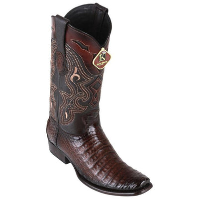 Men's King Exotic Caiman Belly Boots Dubai Toe Handcrafted Faded Brown(4798216) 1   - from alligatorwarehouse.com