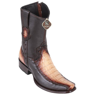 Men's King Exotic Caiman Belly Boots With Deer Dubai Toe Handmade Faded Oryx (479BF8215) 1   - from alligatorwarehouse.com