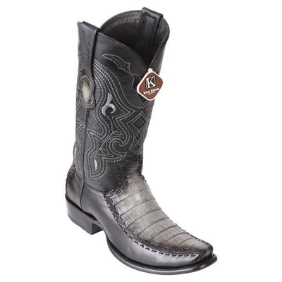 Men's King Exotic Caiman Belly Boots With Deer Dubai Toe Handcrafted Faded Gray (479F8238) 1   - from alligatorwarehouse.com