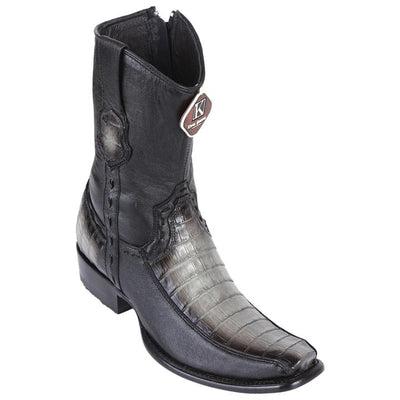 Men's King Exotic Caiman Belly Boots With Deer Dubai Toe Handmade  Faded Gray (479BF8238) 1   - from alligatorwarehouse.com
