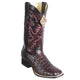 Men's King Exotic Wide Square Toe Caiman Boots Handmade Black Cherry (48221718)