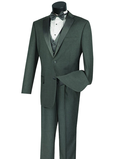 Mens 3pc Vested Grey Tuxedo 1 2D-5710  - from alligatorwarehouse.com
