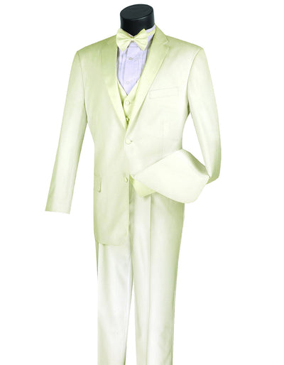 Mens 3pc Vested Ivory Off White Tuxedo 1 P7-4964  - from alligatorwarehouse.com