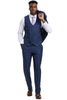 Men's Stacy Adams One Button Peak Lapel Double Breasted Vest Suit in Blue & Purple Plaid 4 SM170H1-12-38R  - from alligatorwarehouse.com