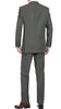Trevi Collection - 2 Piece Suit 2 Buttons Windowpane Regular Fit In Gray 2 SO6292-2-Classic  - from alligatorwarehouse.com