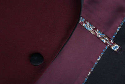 Burgundy 2 Piece Tuxedo Shawl Lapel Slim Fit 5 SO6201-8-SHAWLCOLLAR  - from alligatorwarehouse.com