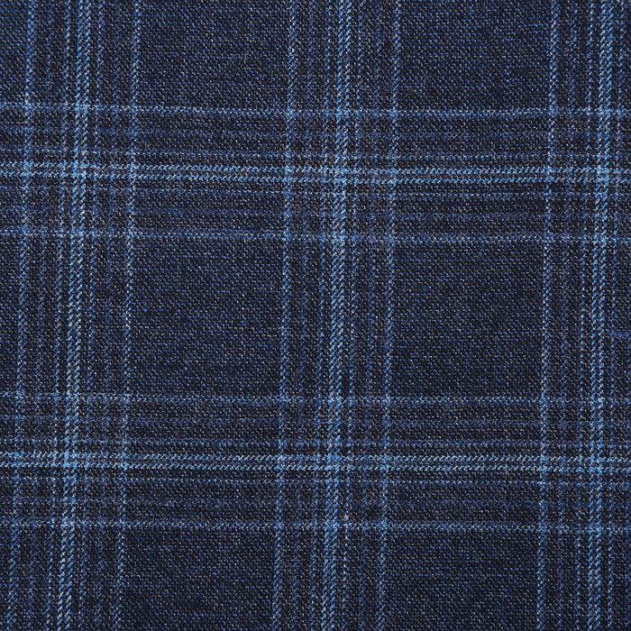562-4 Men's Slim Fit Wool Stretch Checked Suits