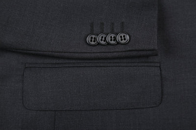 100% Virgin Wool Regular Fit 2 Piece Suit 2 Button in Charcoal 4 SO6555-3-CLASSIC  - from alligatorwarehouse.com