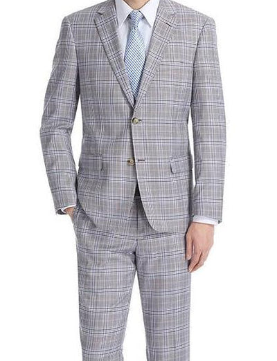 Gerace Collection - 2 Piece Glen Plaid Slim Fit Suit In Gray 1 SO6292-7-SLIM  - from alligatorwarehouse.com