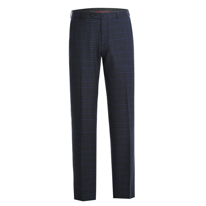 562-6 Men's Slim Fit Wool Stretch Checked Suits