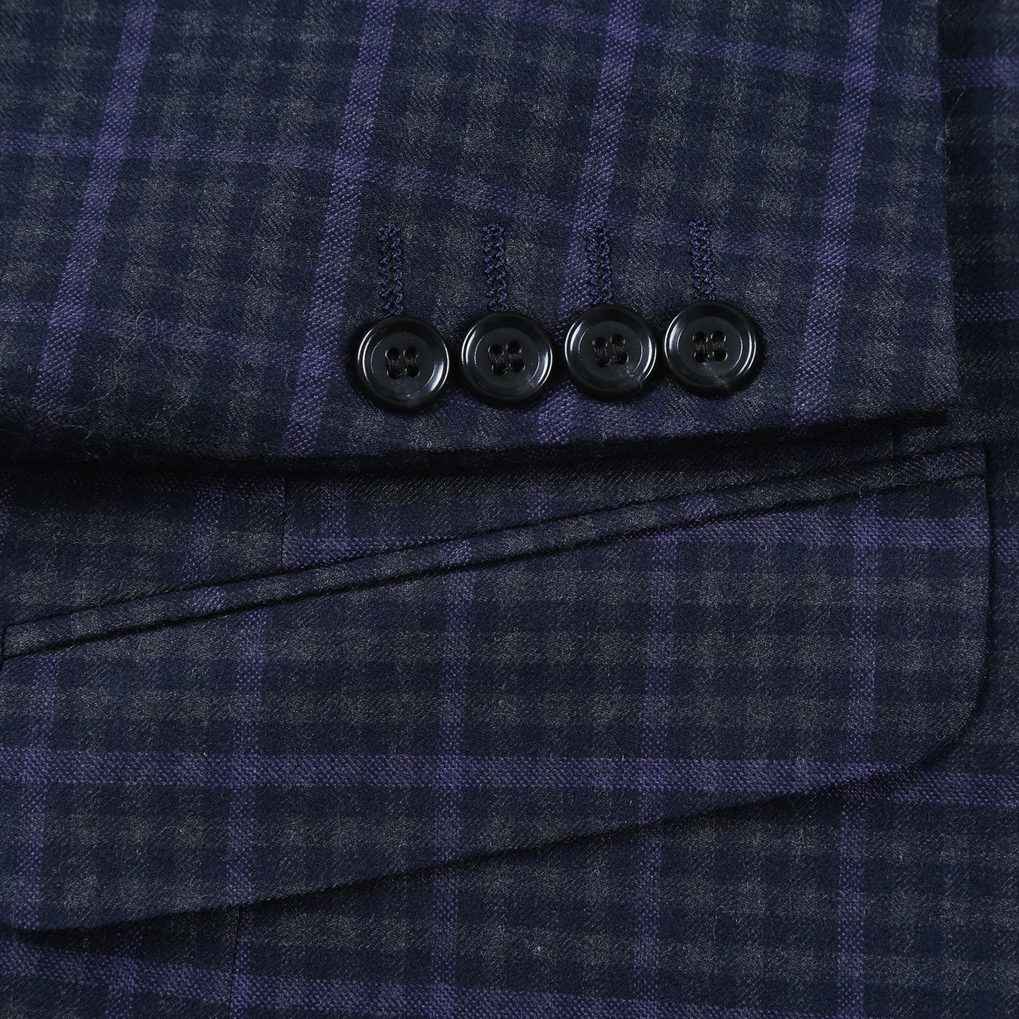 562-6 Men's Slim Fit Wool Stretch Checked Suits