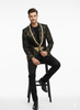 Men’s Black and Gold Embroidered Luxury Blazer – Designer Floral Pattern Wedding & Party Jacket (Sim534) 4   - from alligatorwarehouse.com