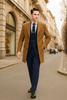 Men’s Camel Brown Wool Overcoat – Classic Long Dress Coat for Business and Casual Wear in Vecuna Color 3   - from alligatorwarehouse.com