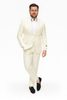 Men’s Ivory Floral Embroidered Tuxedo Jacket – Elegant Wedding and Party Blazer in Cream Color With Ivory Pants 4   - from alligatorwarehouse.com