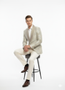 Men’s Champaign Silver and Cream Embroidered Luxury Blazer – Floral Pattern Wedding & Party Dinner Jacket in Light Tan Color 4   - from alligatorwarehouse.com