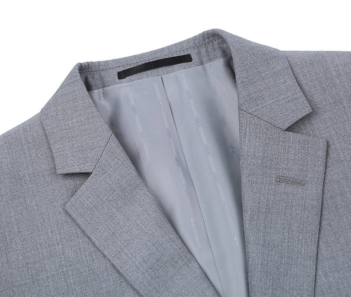 Vanderbilt Collection  - Classic 2 Piece Suit 2 Buttons Regular Fit In Light Gray