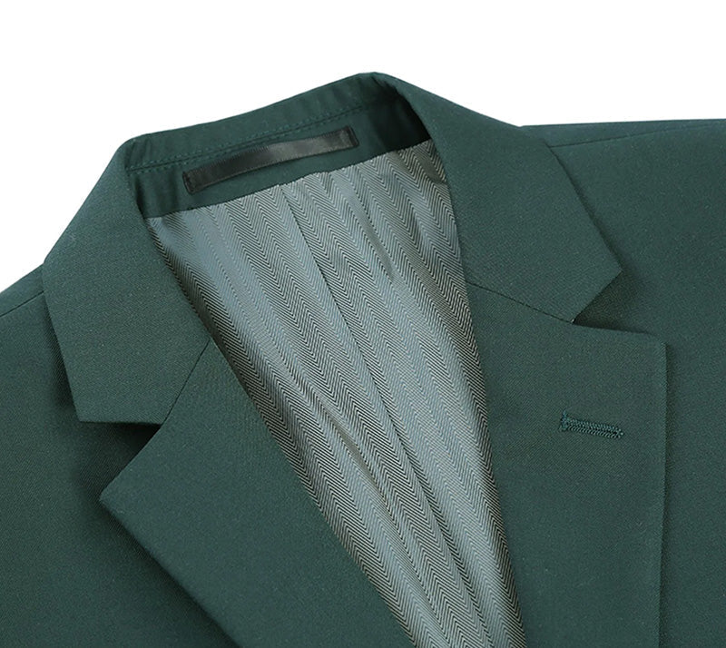 Vanderbilt Collection - Classic 2 Piece Suit 2 Buttons Regular Fit In Green