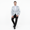 Big and Tall Men’s Silver Gray Paisley Tuxedo Jacket – Satin Shawl Lapel Blazer for Weddings, Proms, and Formal Events 4   - from alligatorwarehouse.com