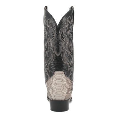 Dan Post Men's Manning Python Snakeskin Round Toe Boots - Natural 4 DP3036_7_D  - from alligatorwarehouse.com