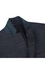 Wool Blend Slim Fit Suit 2 Piece Suit 2 Button in Charcoal