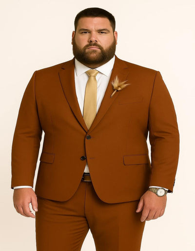 Menƒ??s Rust Brown Wedding Suit ƒ?? Modern Slim Fit Groom Suit for Fall Outdoor Ceremonies 3   - from alligatorwarehouse.com
