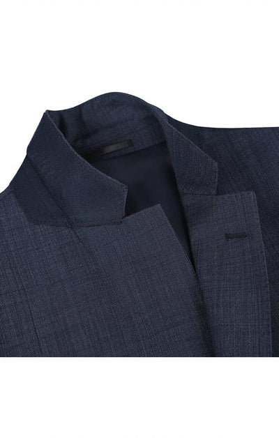 Wool Blend Regular Fit Suit 2 Piece Suit 2 Button in Navy 4 SO6558-3-CLASSIC  - from alligatorwarehouse.com