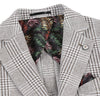 Half Canvas Slim Fit Blazer in Plaid Gray 4 SO6PS24-8_Riserva-JKT_38R  - from alligatorwarehouse.com