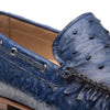 Mens Mezlan Rollini Ostrich Quill Dress Shoe Loafer in Black 4   - from alligatorwarehouse.com