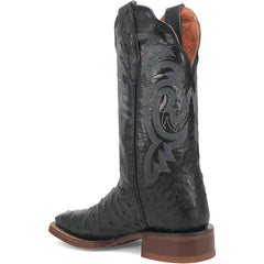 Dan Post Kylo Black Full-Quill Ostrich Boots