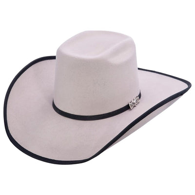 Cuernos Chuecos Grey Brick Crown Cowboy Felt Hat 1 -1  - from alligatorwarehouse.com