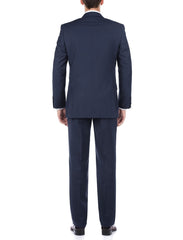 Bevagna Collection - Blue 100% Virgin Wool Regular Fit Pick Stitched 2 Piece Suit