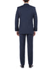 Bevagna Collection - Blue 100% Virgin Wool Regular Fit Pick Stitched 2 Piece Suit 3 SO6508-19-Classic  - from alligatorwarehouse.com