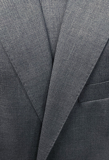 Bevagna Collection - Gray 100% Virgin Wool Regular Fit Pick Stitched 2 Piece Suit