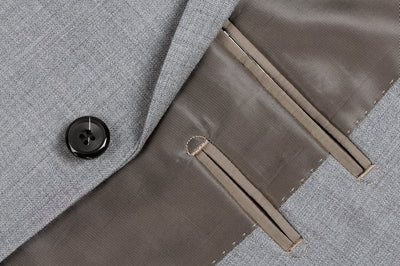 Bevagna Collection - Light Gray 100% Virgin Wool Regular Fit Pick Stitched 2 Piece Suit 6 SO6508-5-Classic  - from alligatorwarehouse.com
