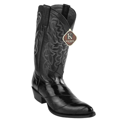 King Exotic Men's Eel Cowboy Boots J Toe 1 -01  - from alligatorwarehouse.com
