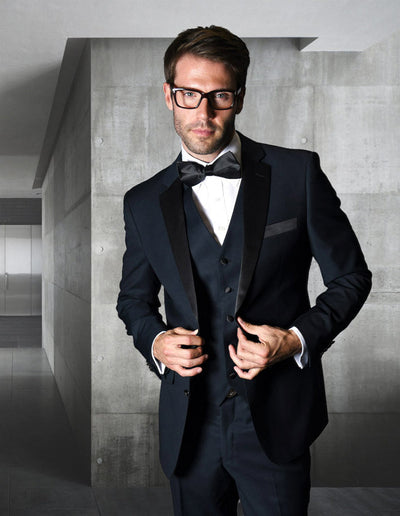 Mens Classic Modern Fit 2 Button Vested Wool Tuxedo in Navy Blue 1 T2000PV_NAVY_38S  - from alligatorwarehouse.com