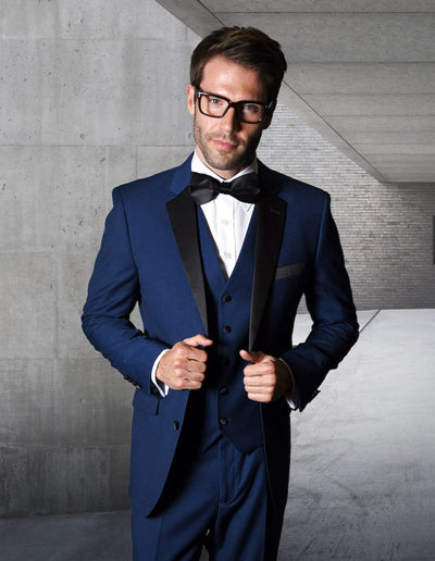 Mens Classic Modern Fit 2 Button Vested Wool Tuxedo in Sapphire Blue 1 T2000PV_SAPPHIRE_36S  - from alligatorwarehouse.com