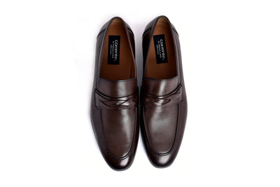 C161-5532 Deer skin Loafer- Brown