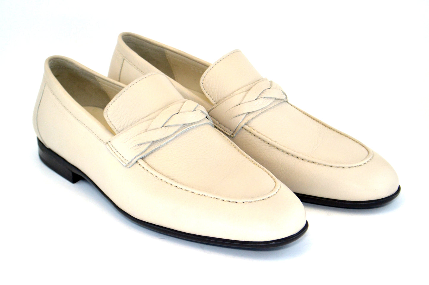 C162-5532 Full Deer skin Loafer- Beige
