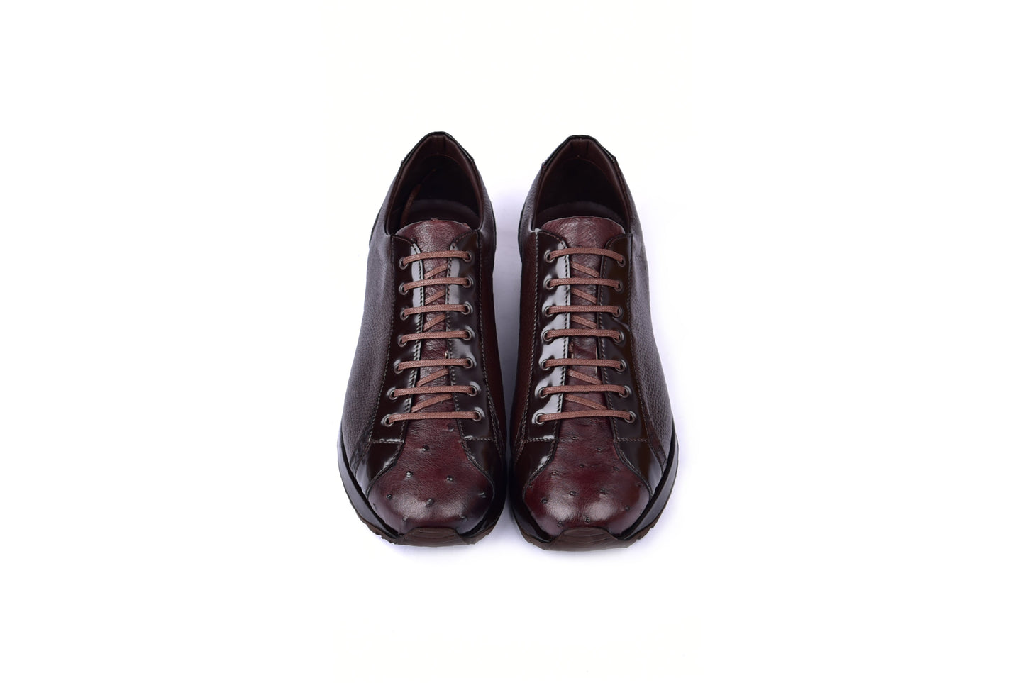 C0013043-5581 Genuine Ostrich Fashion Sneaker-Brown