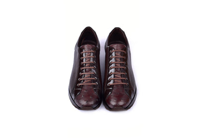 C0013043-5581 Genuine Ostrich Fashion Sneaker-Brown