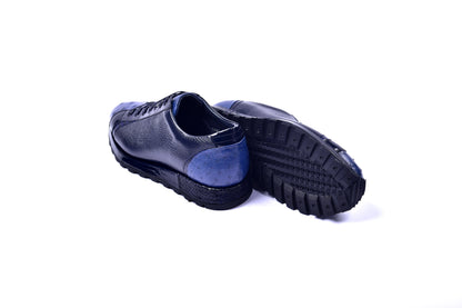 C0013042-5581  Genuine Ostrich Fashion Sneaker- Navy