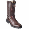 Men's Los Altos Caiman Tail Skin Biker Boots 3 LAB-55T0118-060  - from alligatorwarehouse.com