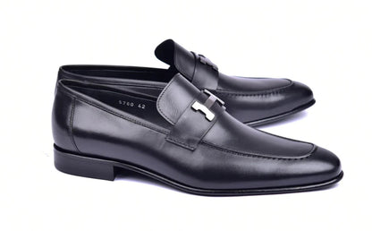 Corrente 5760 Burnished Calfskin Loafer - Black - Black - Size 13