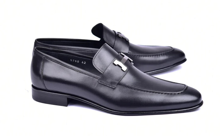 Corrente 5760 Burnished Calfskin Loafer - Black - Black - Size 13