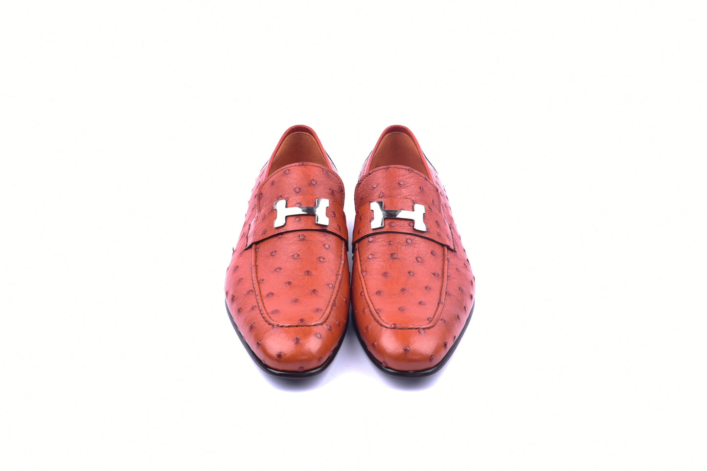 C02008-5760 H buckle -Orange Ostrich