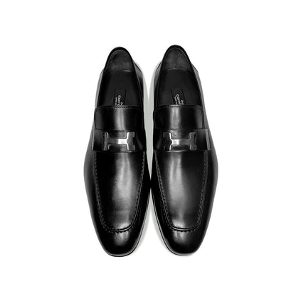 Corrente 5760 H Buckle Loafer Shoes - Black - Image 3