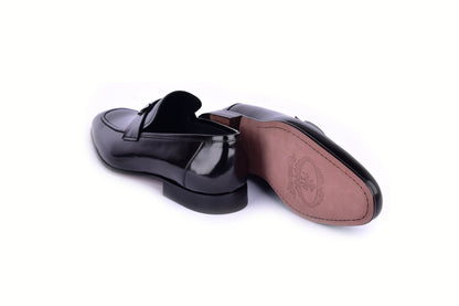 C02006-5760 H buckle Lux Calf High Gloss Black