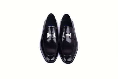 C02006-5760 H buckle Lux Calf High Gloss Black