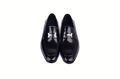 C02006-5760 H buckle Lux Calf High Gloss Black